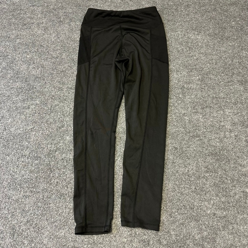 Lululemon Leggings Womens Size 4 Black High Rise Mesh Pocket Crop Yoga Athletic